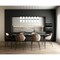 Z-Lite Cayden Linear Chandelier, 7-Light, 4.75in W x 54in L x 16.75in H, Matte Black/Clear, Etched Opal 1946P-7L-MB - alternate 6